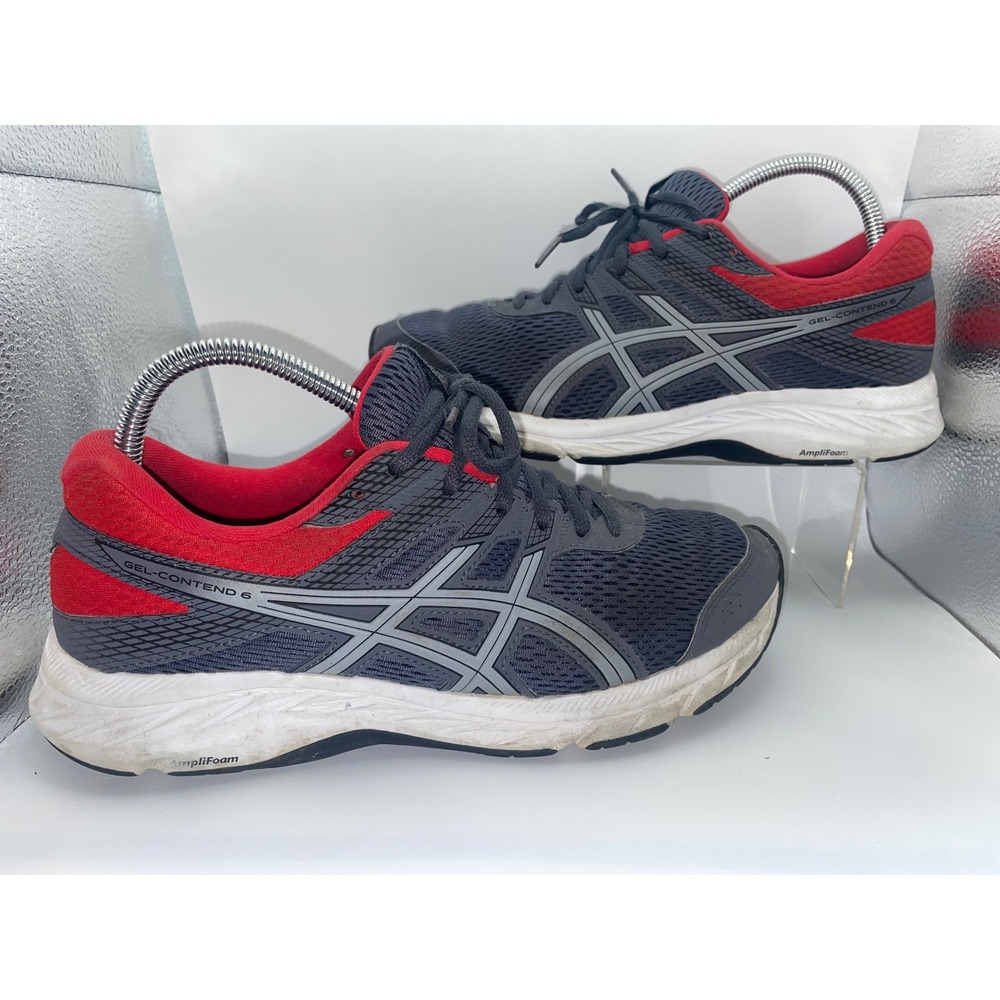 ASICS GEL-Contend 6 Women's Size 8.5 Running Shoes Gray Red Athletic Sneakers VG